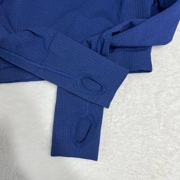 Gymshark Vital Seamless Blue Long Sleeve Crop Top Small Women - Picture 6 of 6
